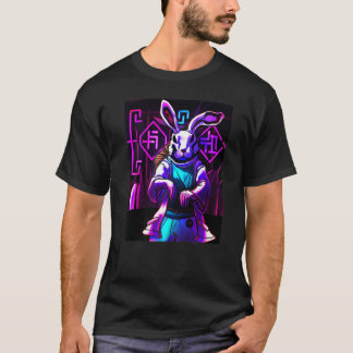T-shirt Année du lapin 2023 Chine Rabbit Synthwave