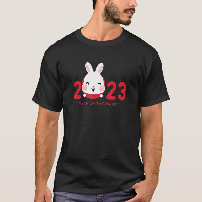 T-shirt Année Du Lapin 2023 Chinois Zodiac Lunar New Y (Devant)