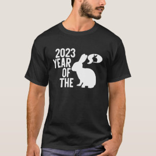 T-shirt Année Du Lapin 2023 Joyeux Lunaire Chinois Nouvel 