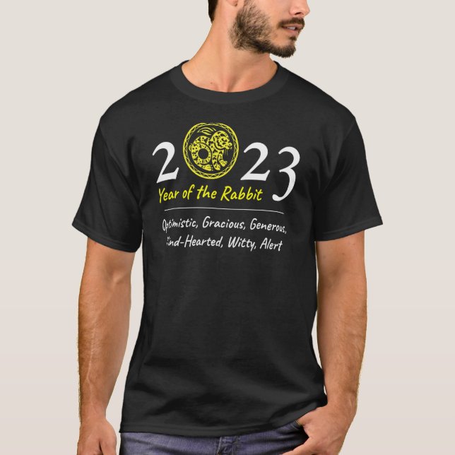 T-shirt Année du lapin 2023 Personnalité (Devant)