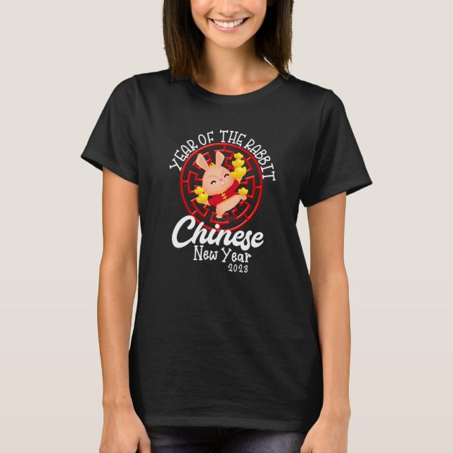 T-shirt Année du lapin chinois Zodiac NEW YEAR 2023 Pr (Devant)