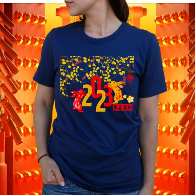T-shirt Année du lapin Sakura Gong Xi Fa Cai (Créateur téléchargé)