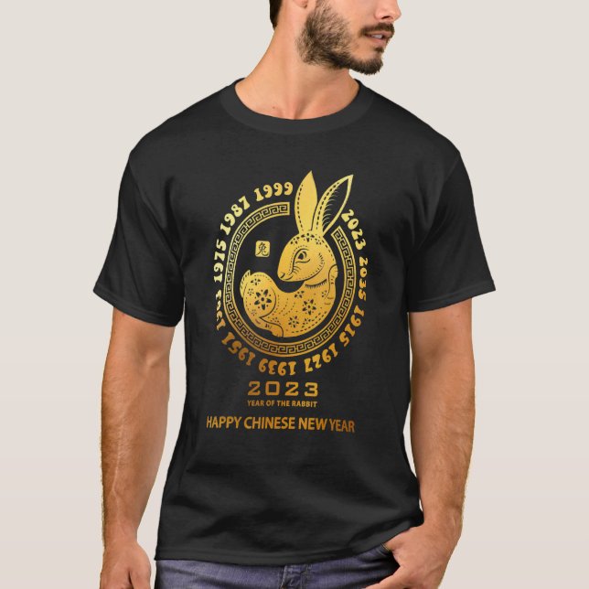 T-shirt Année du lapin - Zodiaque chinois NOUVEL AN 2023 (Devant)
