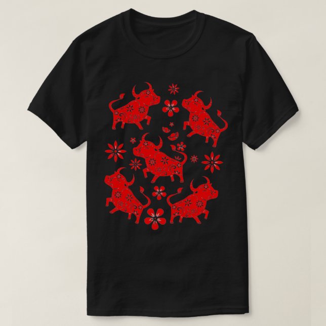 T-shirt Année du O Lunar chinois Nouvel An 2021 (Design devant)
