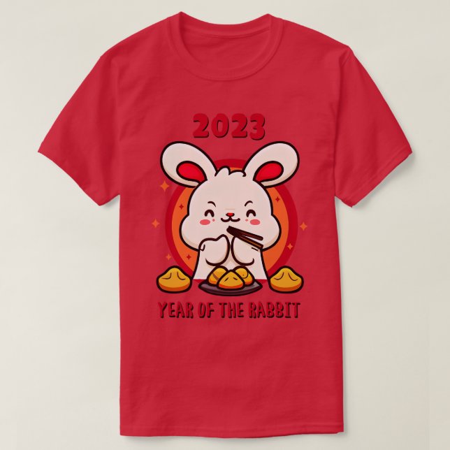 T-shirt Année du Rabbit Cute Kawaii Style (Design devant)