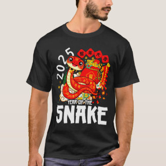 T-shirt Année du Serpent 2025 Nouvel An Chinois 2025 Rouge