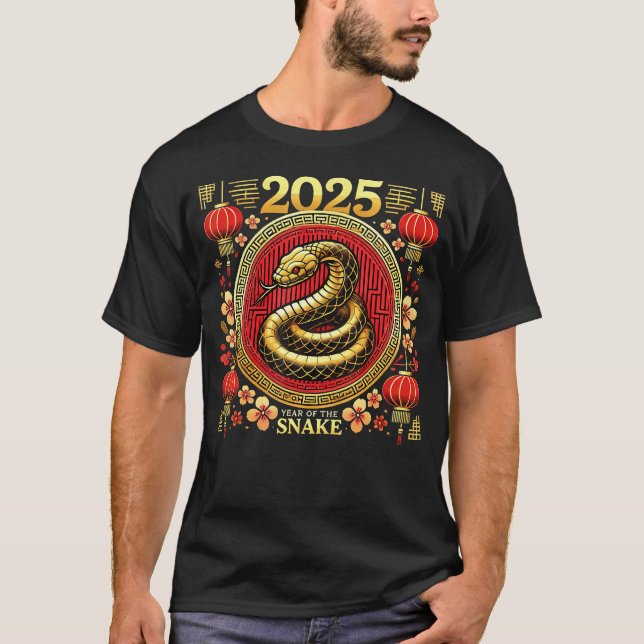 T-shirt Année Du Serpent 2025 Nouvel An Chinois Bonne Luna (Devant)