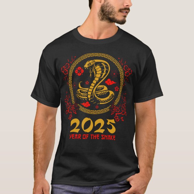 T-shirt Année Du Serpent 2025 Nouvel An Lunaire Nouvel An  (Devant)