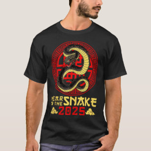 T-shirt Année Du Serpent 2025 Zodiac Joyeux Nouvel An Chin