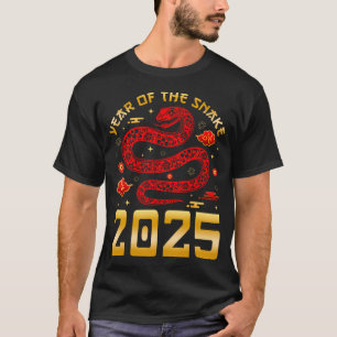 T-shirt Année Du Serpent 2025 Zodiac Joyeux Nouvel An Chin