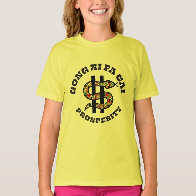 T-shirt Année du serpent "Prospérité" couleur claire (Devant)