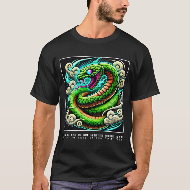 T-shirt Année du serpent : Symbole chinois 2025 (nouvelle  (Devant)
