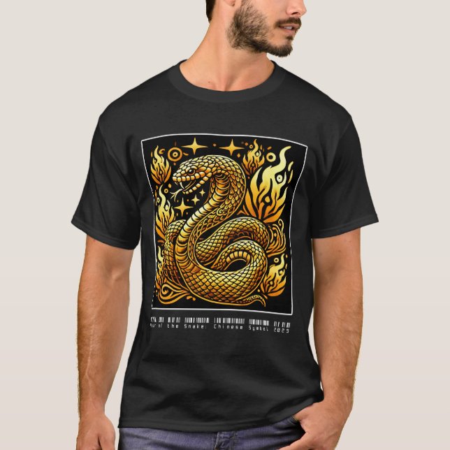 T-shirt Année du serpent : Symbole chinois 2025 - serpent  (Devant)