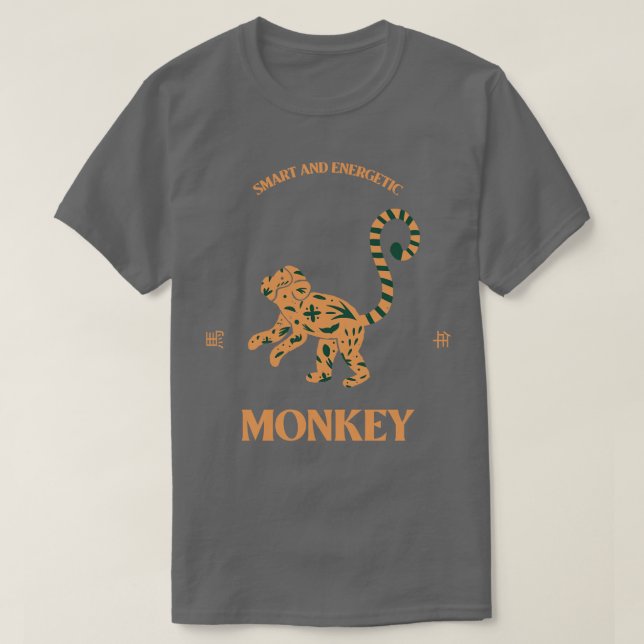 T-shirt Année du singe chinois Zodiac 1 (Design devant)