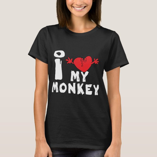 T-shirt Année du singe "I Love My Monkey" (Devant)
