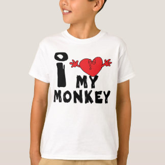 T-shirt Année du singe "I Love My Monkey"
