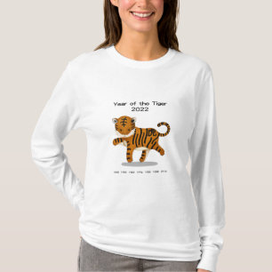T-shirt Année du Tigre 2022 Cute Zodiac Animal
