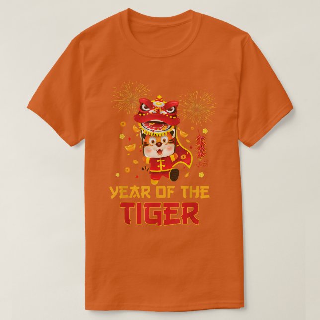 T-shirt Année Du Tigre Chinois Nouvel An 2022 Enfants Todd (Design devant)