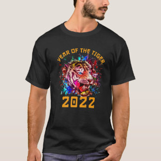 T-shirt Année Du Tigre Horoscope Art Joyeux Chinois Nouvea