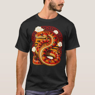 T-shirt Année Femme Du Serpent 2025 Zodiac Joyeux Chinois