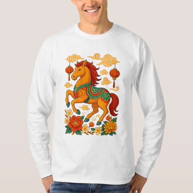 T-shirt année lunaire chinoise cheval  (Devant)