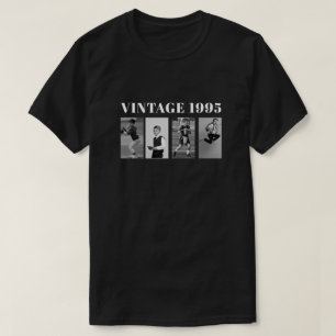 T-shirt Année photo personnalisée Vintage 1995 30e 40e ann