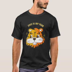 T-shirt Année Rouge Jaune Et Noir Du Tigre Chine Nouveau