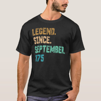 T-shirt Année vieille légende depuis septembre 1975psd Ann