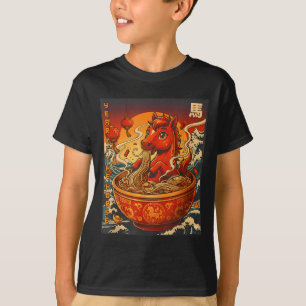 T-shirt Année vintage du Ramen de cheval Nouilles chinoise