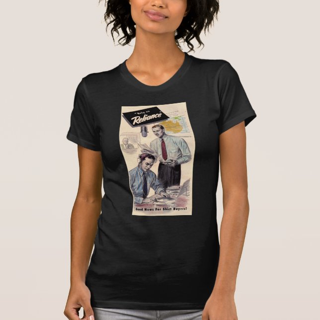 T-shirt Années 1950 Chemises Reliance et radiodiffuseurs (Devant)