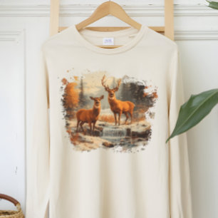 T-shirt Années 90 Vintage Buck And Doe Cerf Femmes & Homme