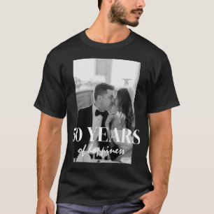 T-shirt Années De Bonheur Élégant Mariage Anniversaire