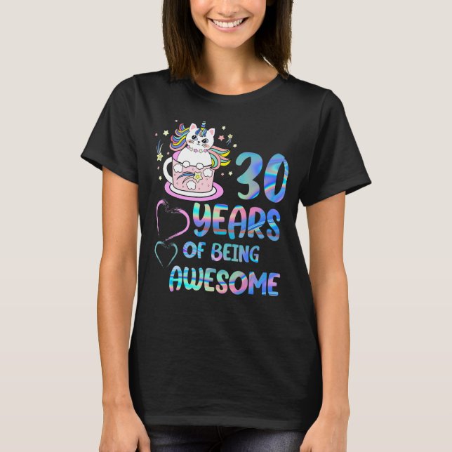 T-shirt Années d'être merveilleux chats mignons 30e annive (Devant)