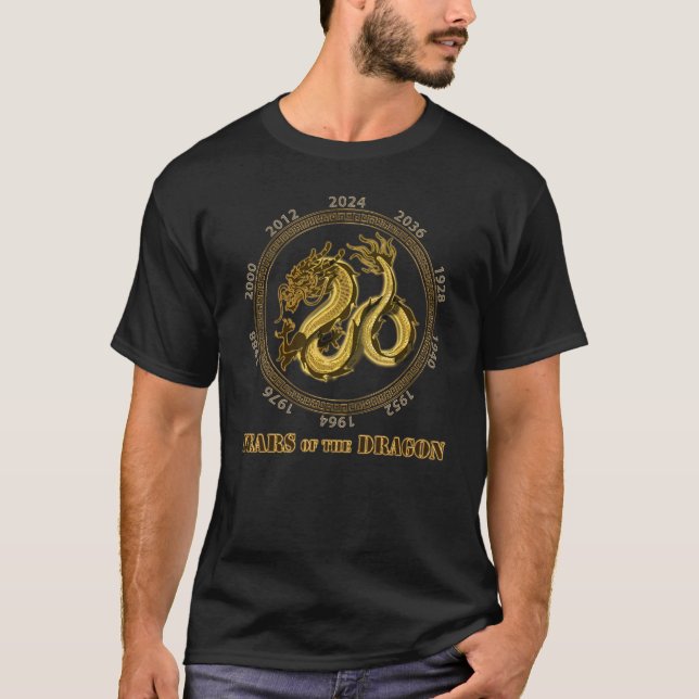 T-shirt Années du Dragon d'or (Devant)