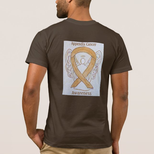 T-shirt Annexe Sensibilisation au cancer Amber Ribbon Ange (Dos)