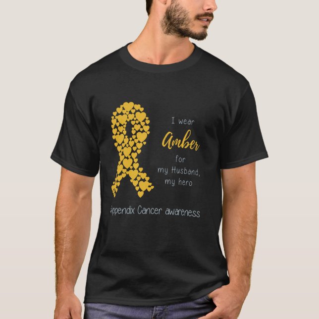 T-shirt Annexe Sensibilisation au cancer - Mon mari, mon h (Devant)