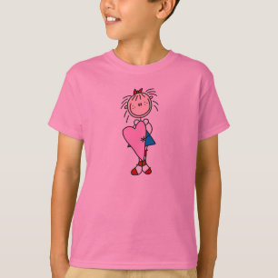 T-shirt Annie avec la chemise énorme de coeur