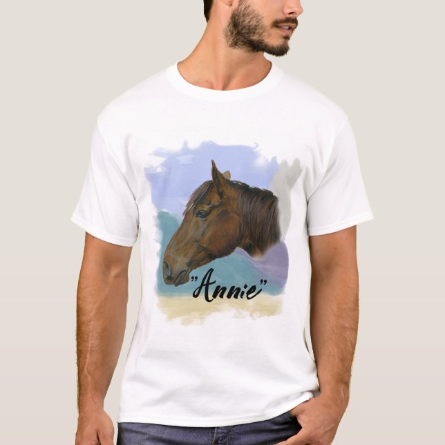 T-shirt  “Annie” – Portrait of a Horse - Personalize Your (Devant)