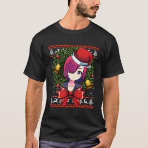 T-shirt Annime Fille Noël Noël Noël Noël Noël Japonais est