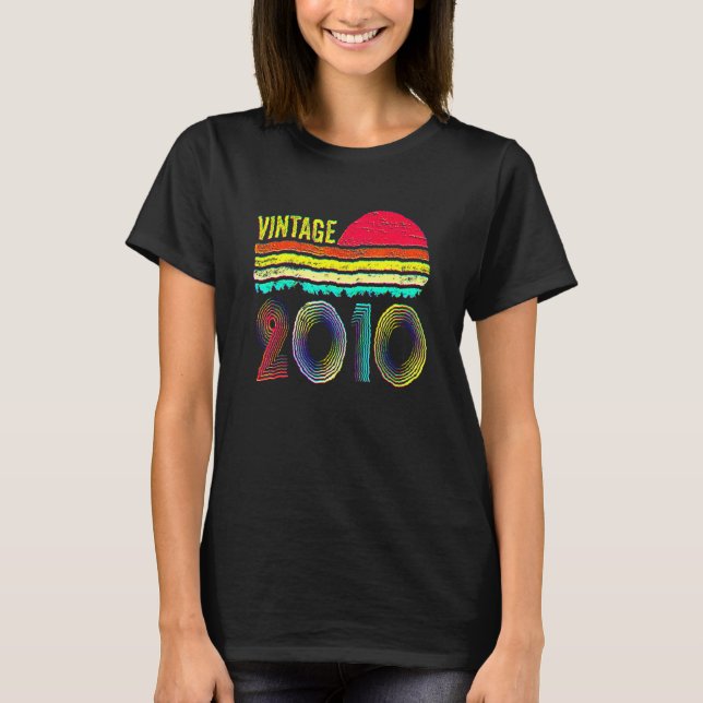 T-shirt Anniversaire 12 Anniversaire Classique Vintage Né  (Devant)