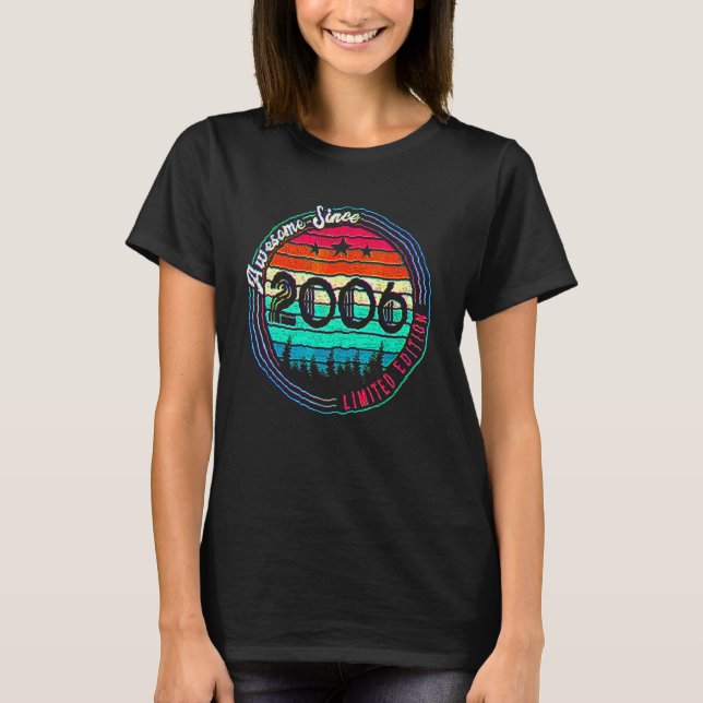 T-shirt Anniversaire 16 Ans Incroyable Édition 2006 (Devant)
