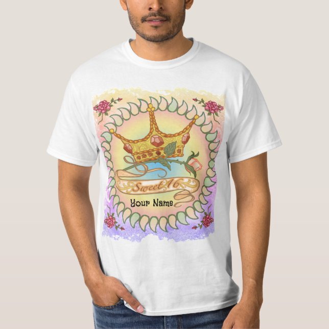 T-shirt anniversaire 16 ans princesse douce (Devant)