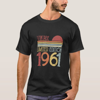 T-shirt Anniversaire 1961 Vintage Rétro 1
