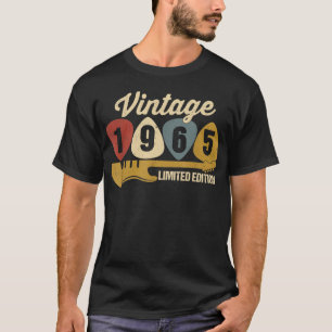 T-shirt Anniversaire 1965 Vintage Guitare Rétro 57e Annive