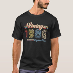 T-shirt Anniversaire 1986 Anniversaire Rétro Vintage 1986