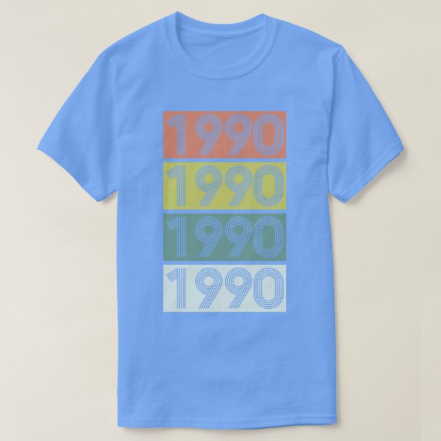 T-shirt Anniversaire 1990 Rétro (Design devant)