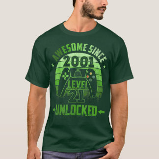 T-shirt Anniversaire 21 Anniversaire Déverrouillé Niveau 2