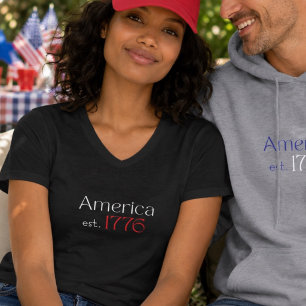 T-shirt Anniversaire 250 d'Amérique est 1776 Typographie N