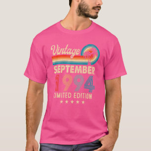 T-shirt Anniversaire 28 ans septembre 1994 Vintage