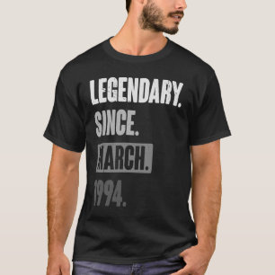T-shirt Anniversaire 29 mars Décoration 29 ans Vieux Vinta